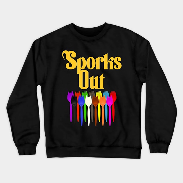 Sporks Out Crewneck Sweatshirt by darklordpug